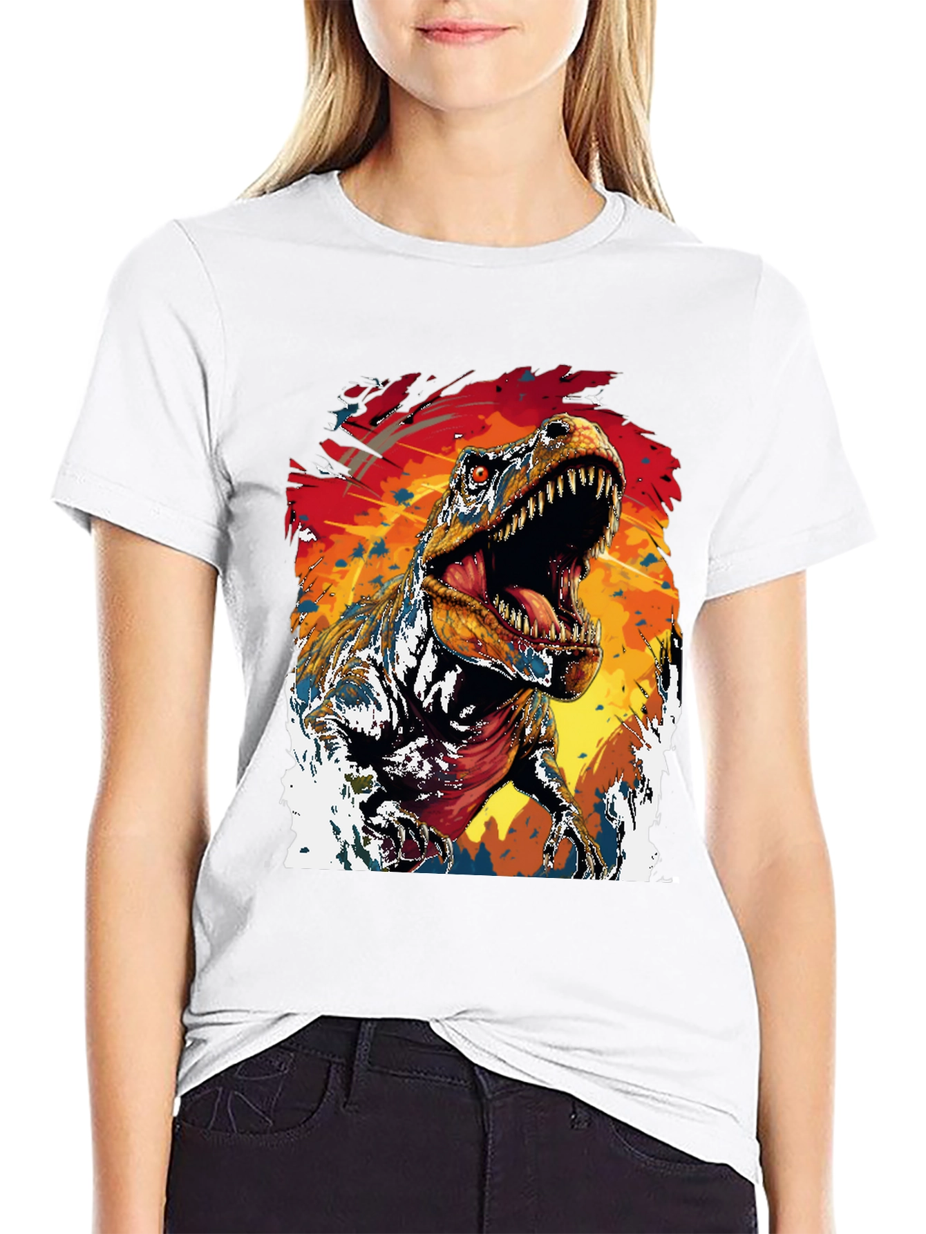 Dino Roar Graphic Tee - Black T-Shirt