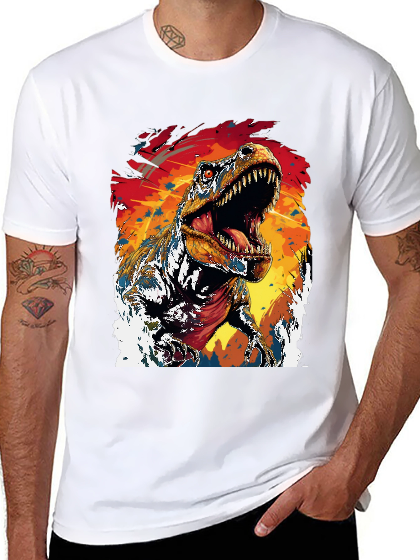 Dino Roar Graphic Tee - Black T-Shirt