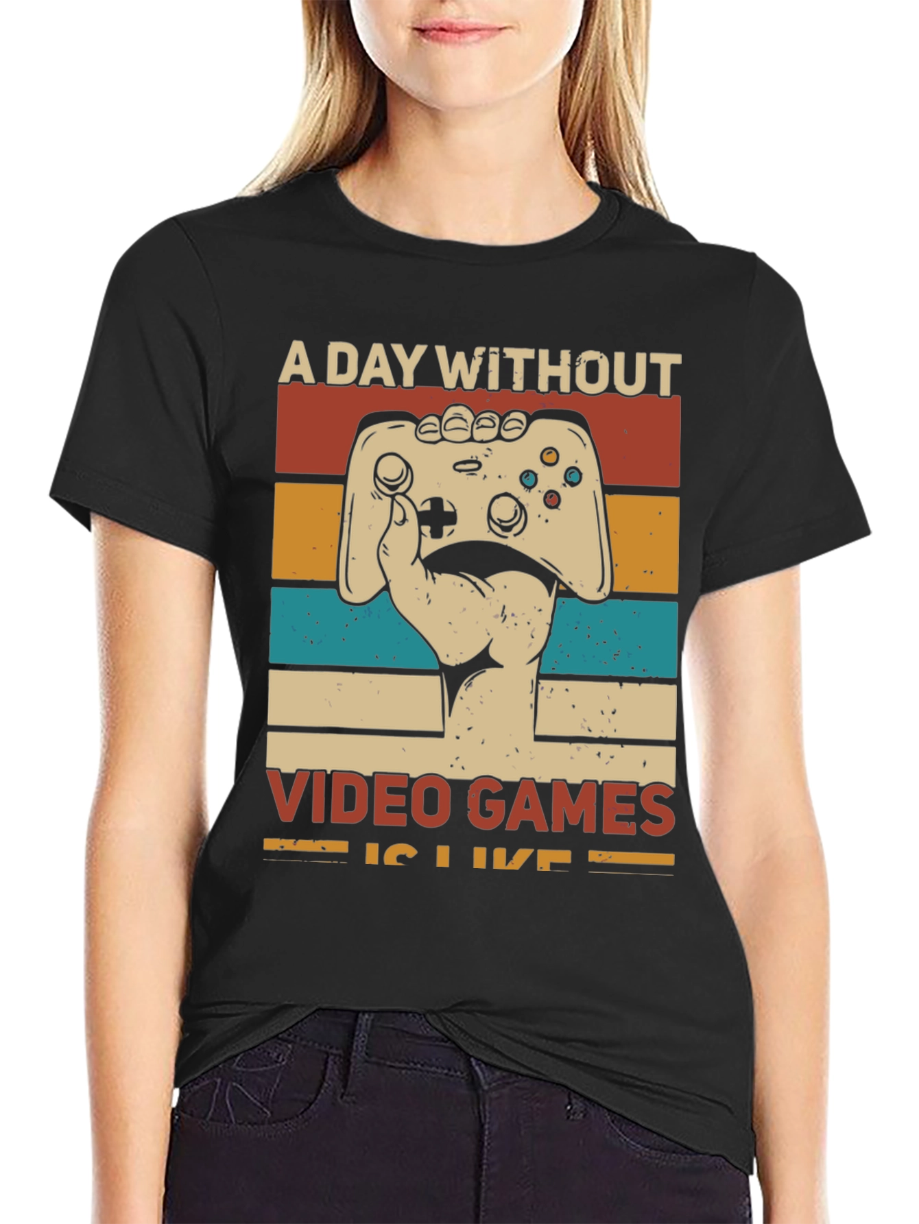 Retro Gamer T-Shirt - A Day Without Video Games