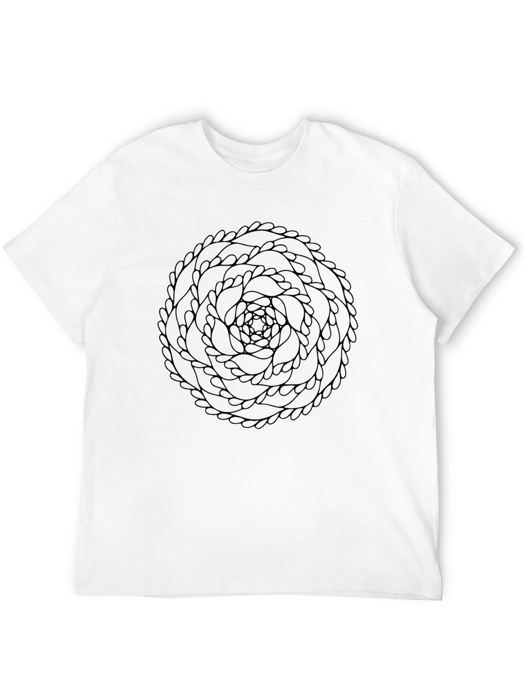 Black Mandala Graphic Tee - Modern Style
