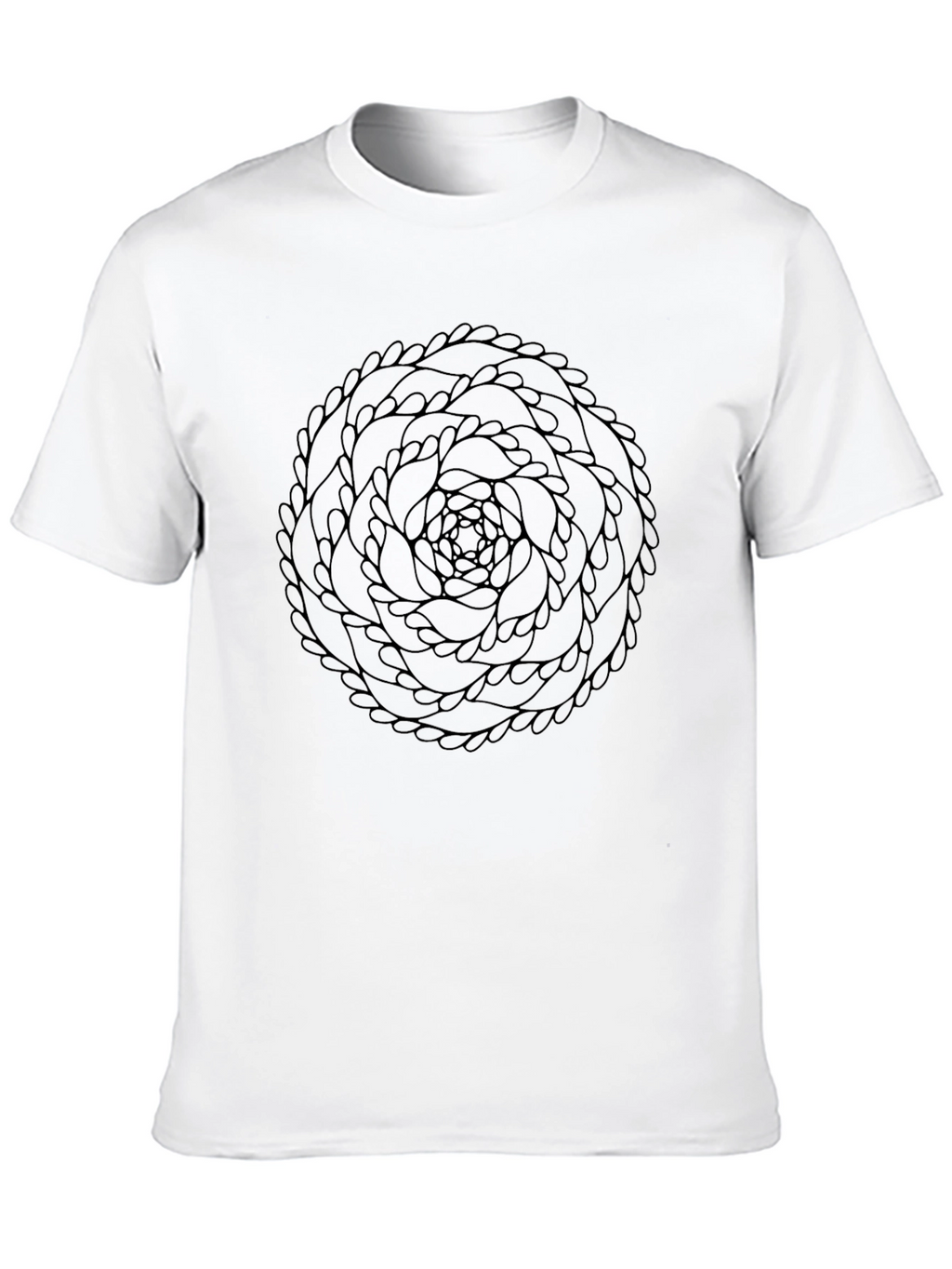 Black Mandala Graphic Tee - Modern Style