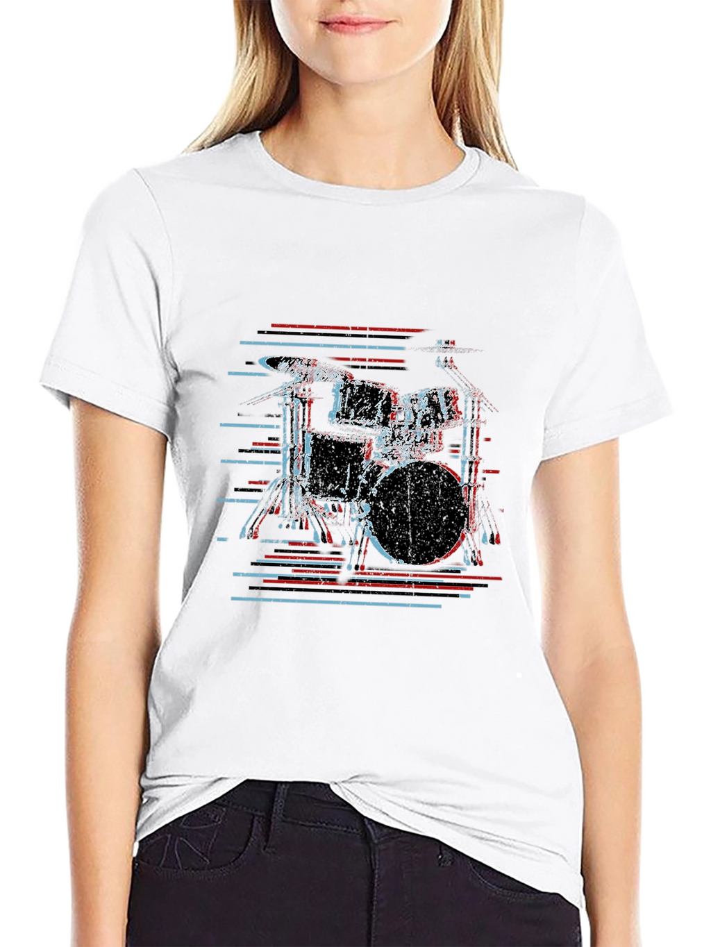 Drum Kit Graphic Tee - Cool Musician Shirt