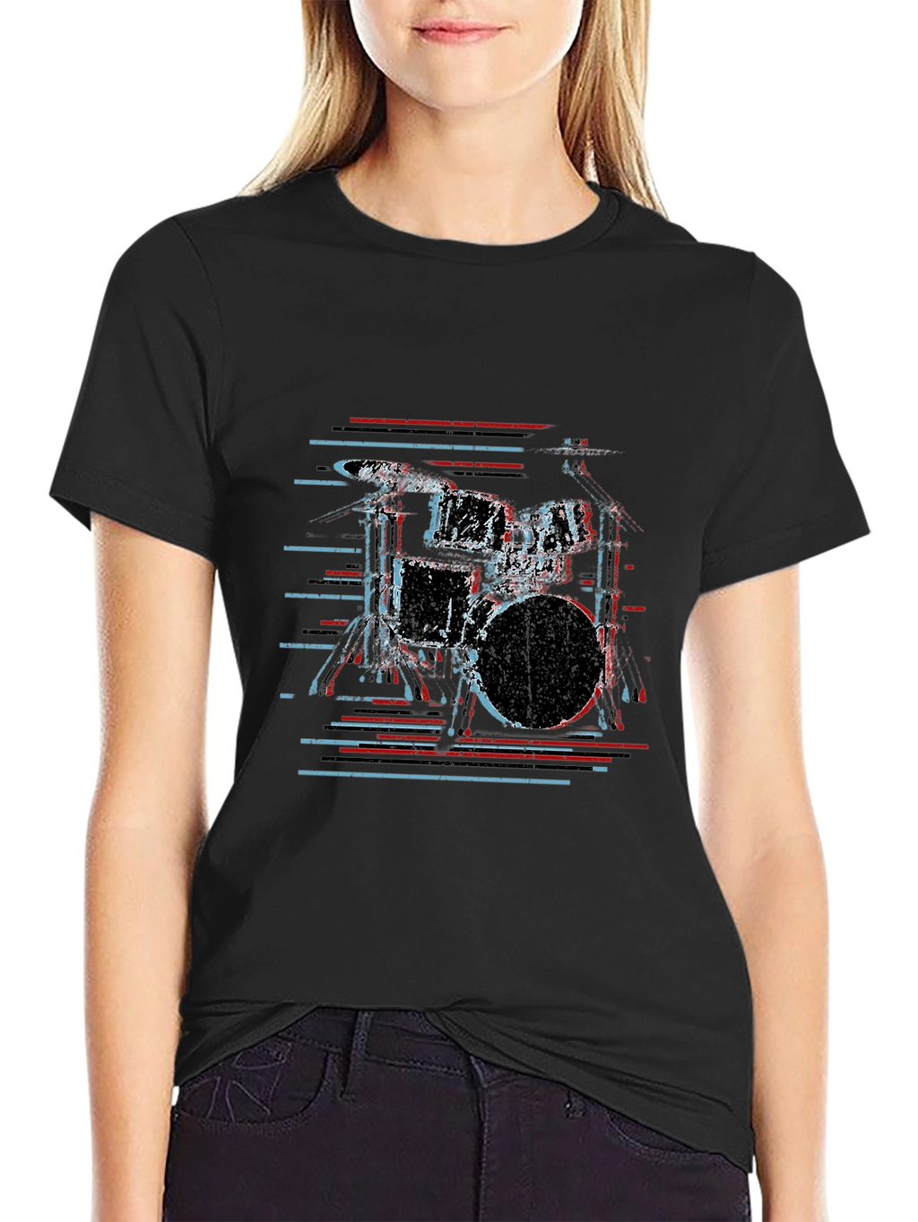 Drum Kit Graphic Tee - Cool Musician Shirt