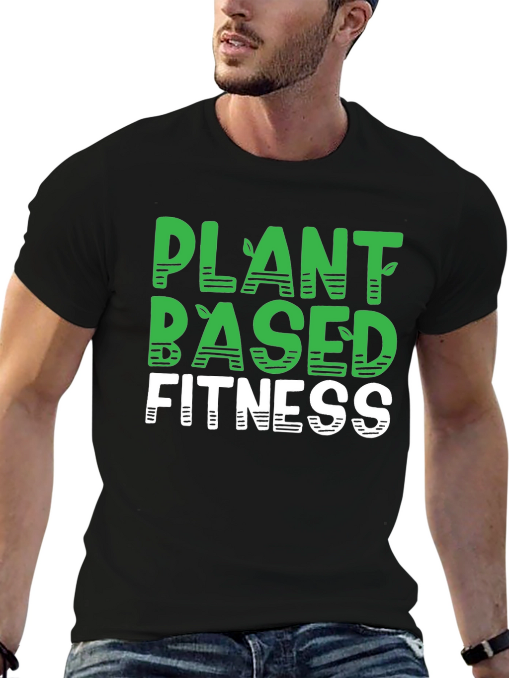 Plant Based Fitness Black T-Shirt