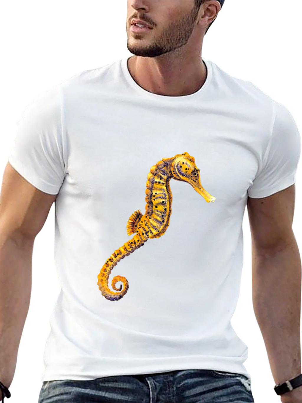Seahorse Graphic Black T-Shirt