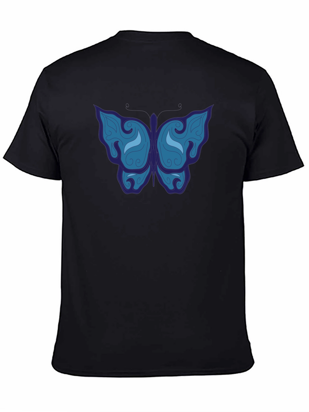 Butterfly Graphic Tee - Mens Black T-Shirt