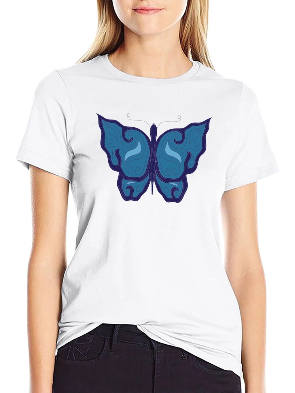 Butterfly Graphic Tee - Mens Black T-Shirt