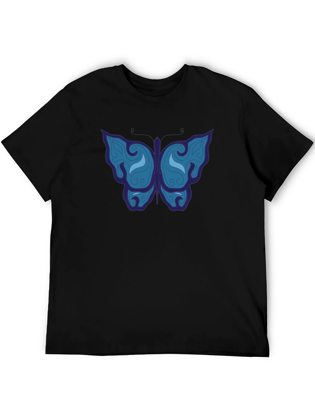 Butterfly Graphic Tee - Mens Black T-Shirt