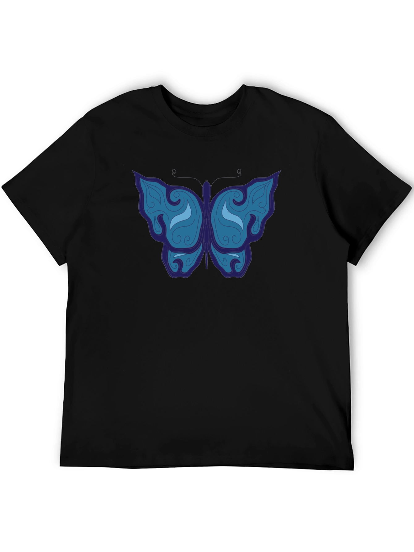 Butterfly Graphic Tee - Mens Black T-Shirt