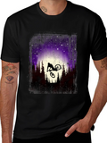 Mountain Bike Silhouette Graphic Tee - Nature Adventure Shirt