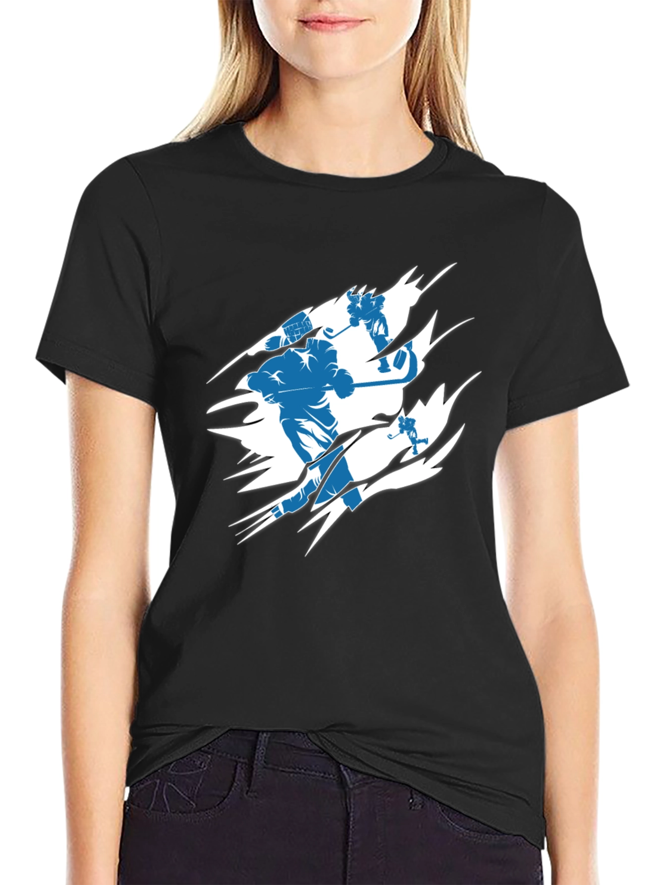 Hockey Player Graphic Tee