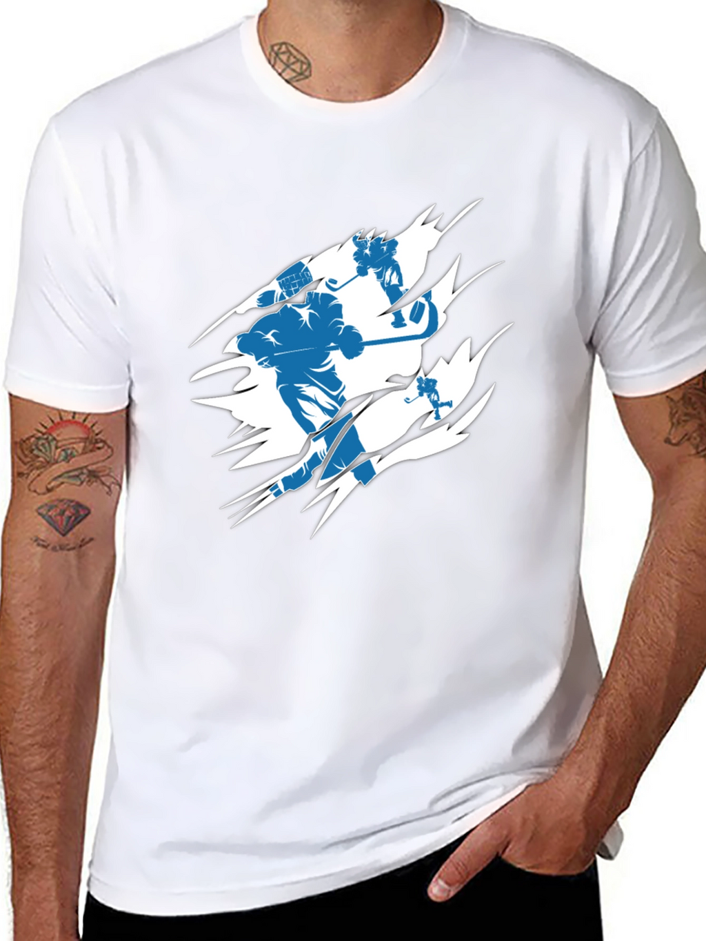 Hockey Player Graphic Tee