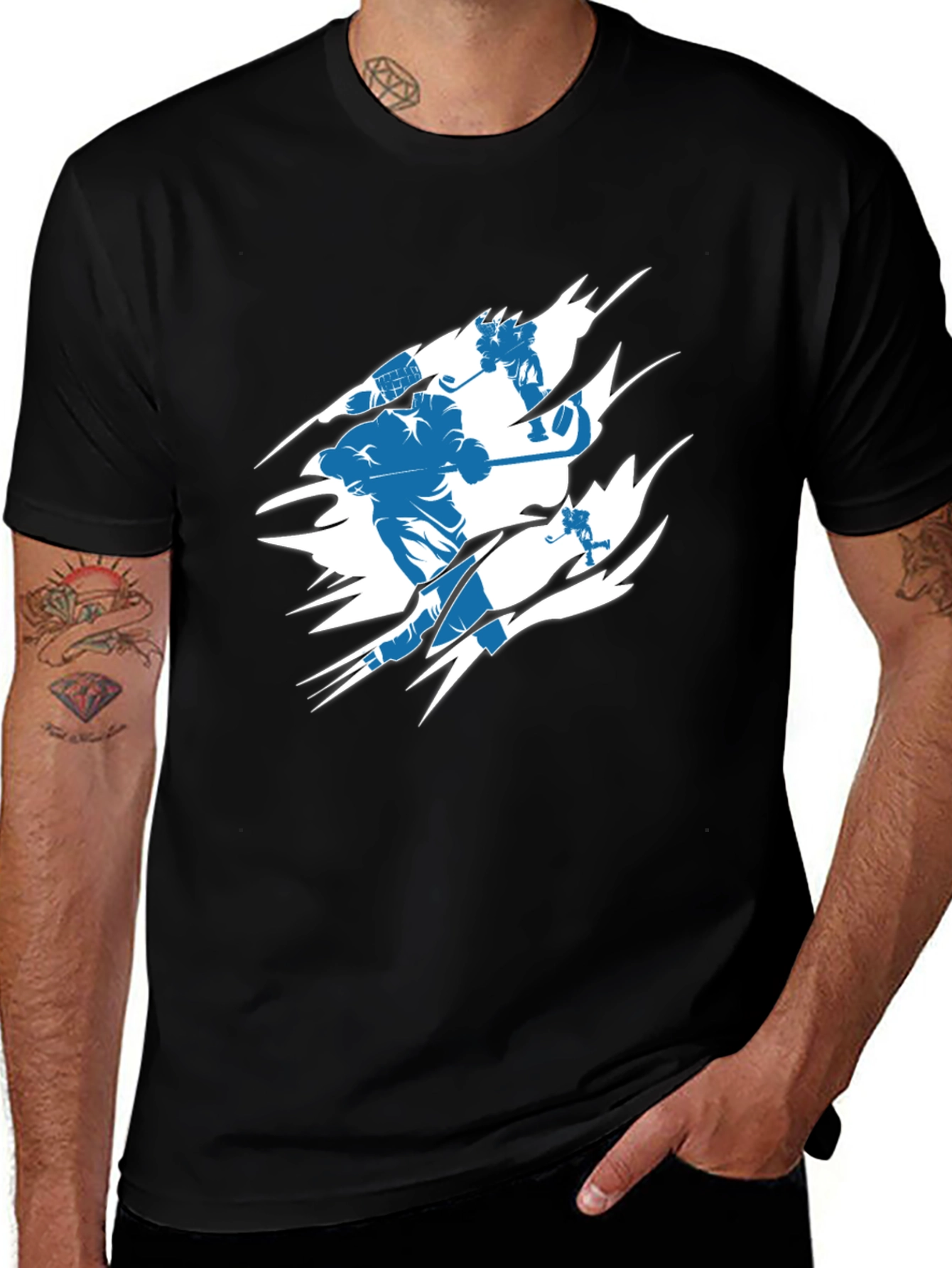 Hockey Player Graphic Tee