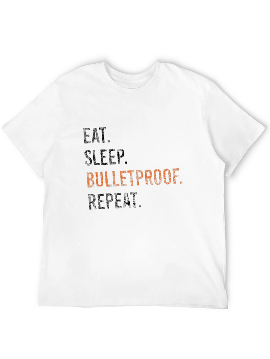Eat Sleep Bulletproof Repeat Graphic Tee - Black
