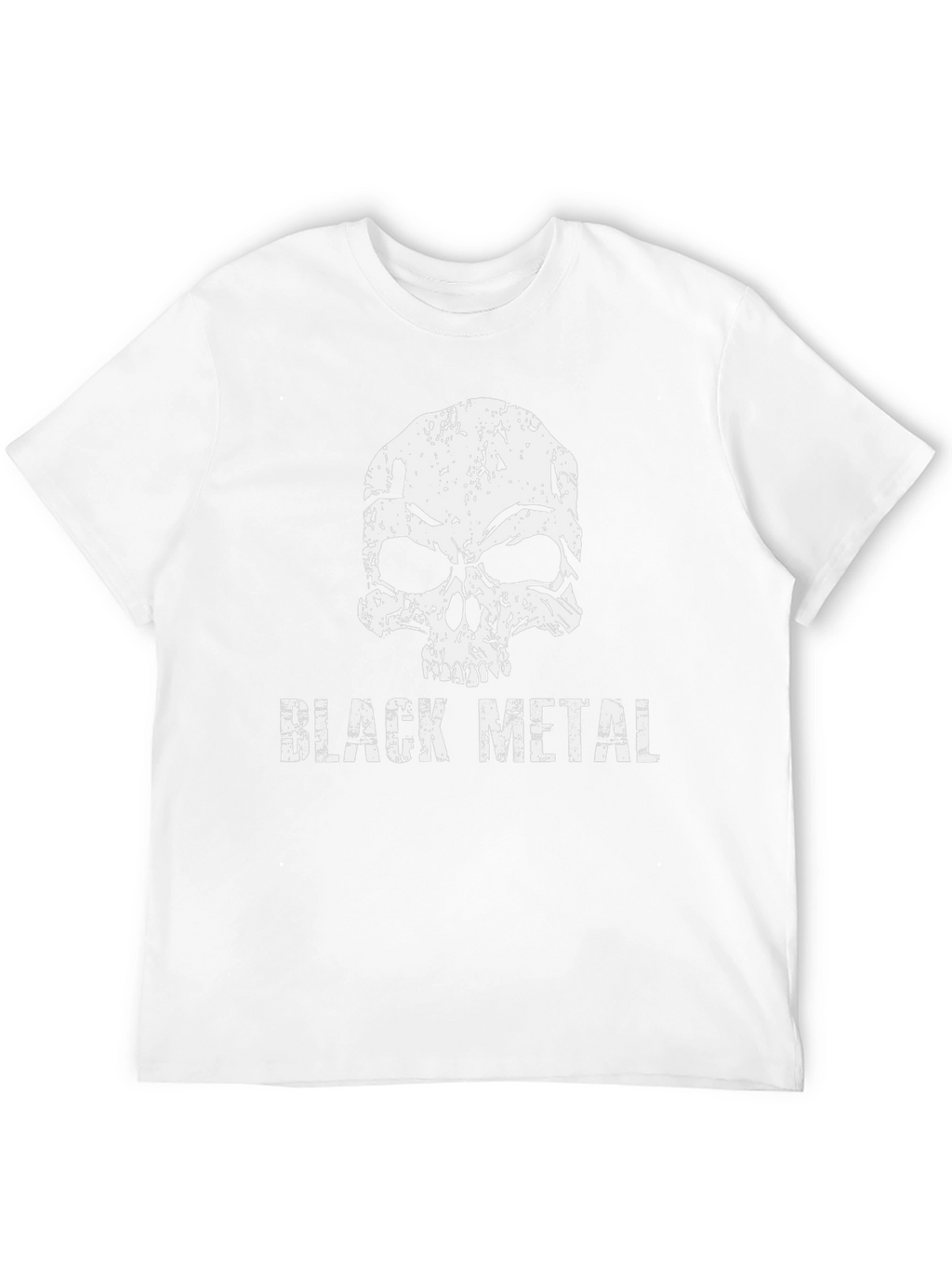 Black Metal Skull Graphic T-Shirt - Grunge Style Tee