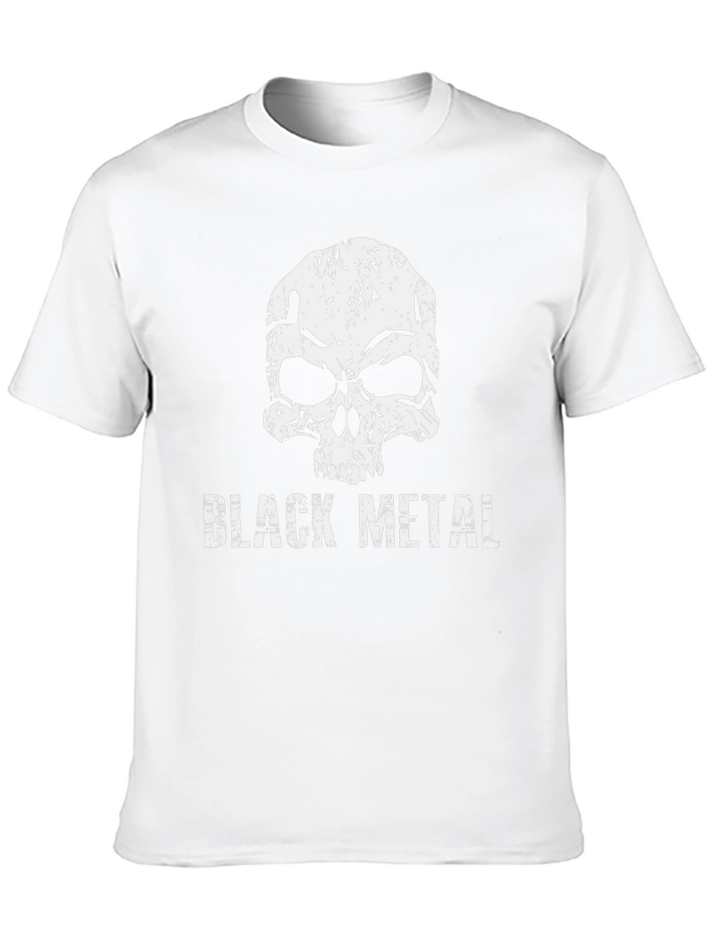 Black Metal Skull Graphic T-Shirt - Grunge Style Tee