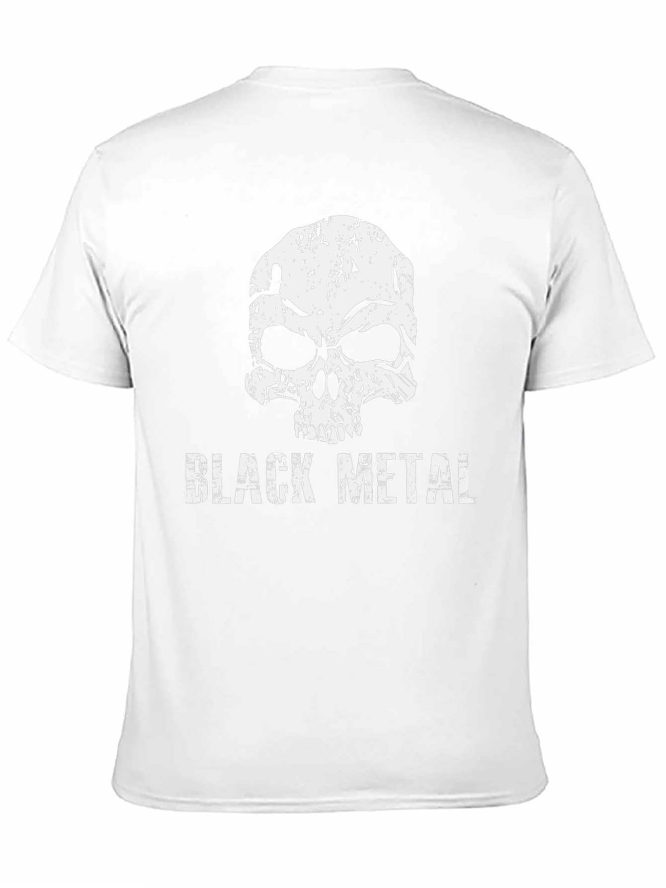 Black Metal Skull Graphic T-Shirt - Grunge Style Tee