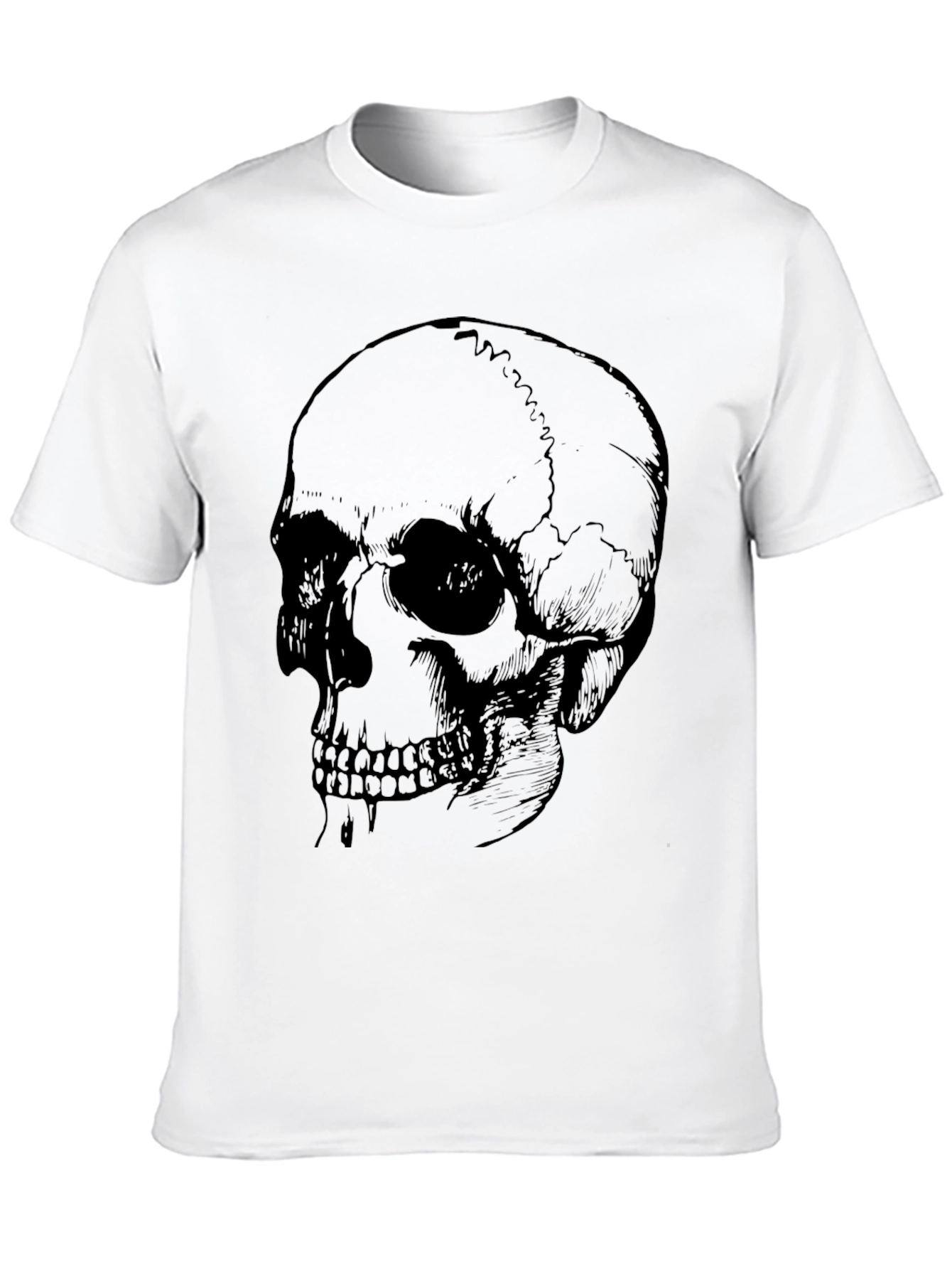 Skull Graphic Print Black T-Shirt