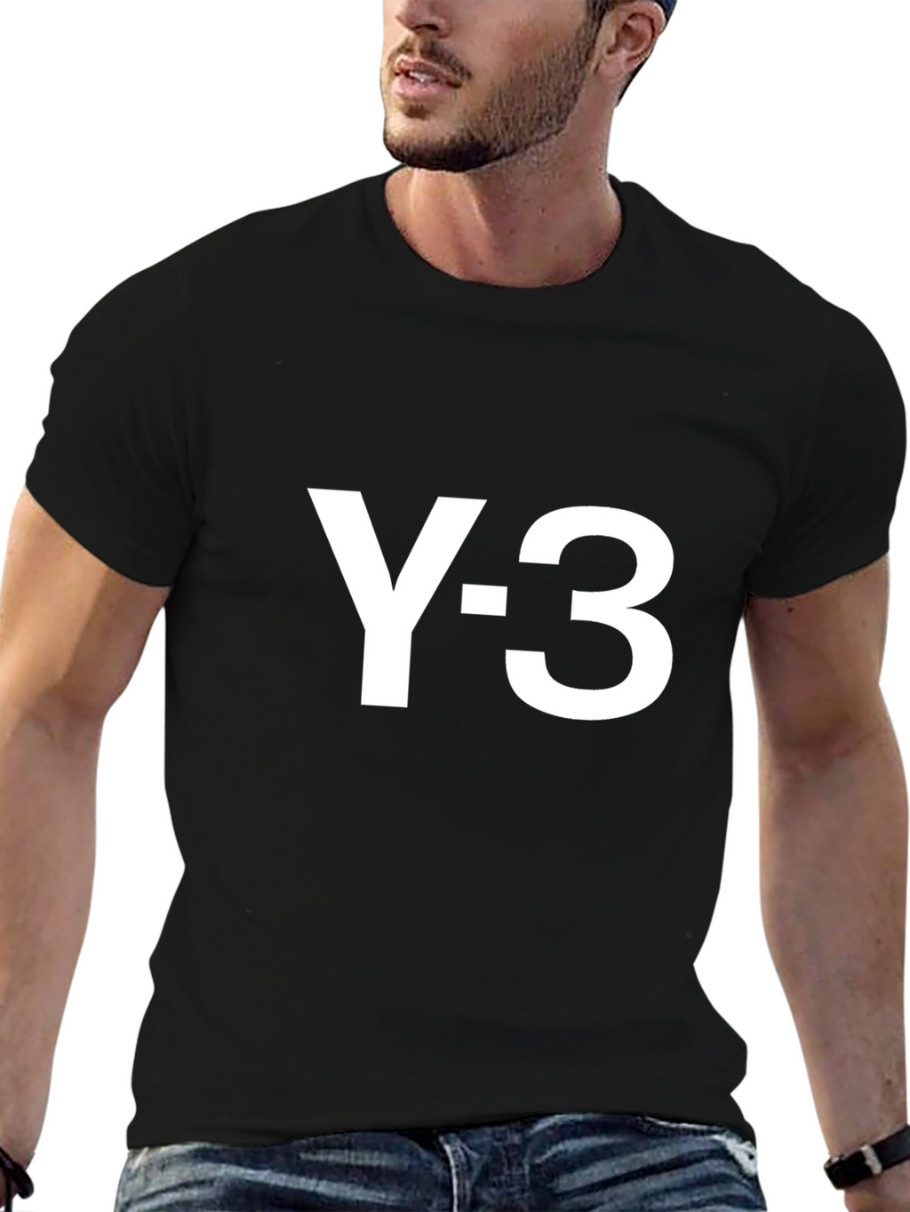 Y-3 Black Graphic Tee - Modern Streetwear