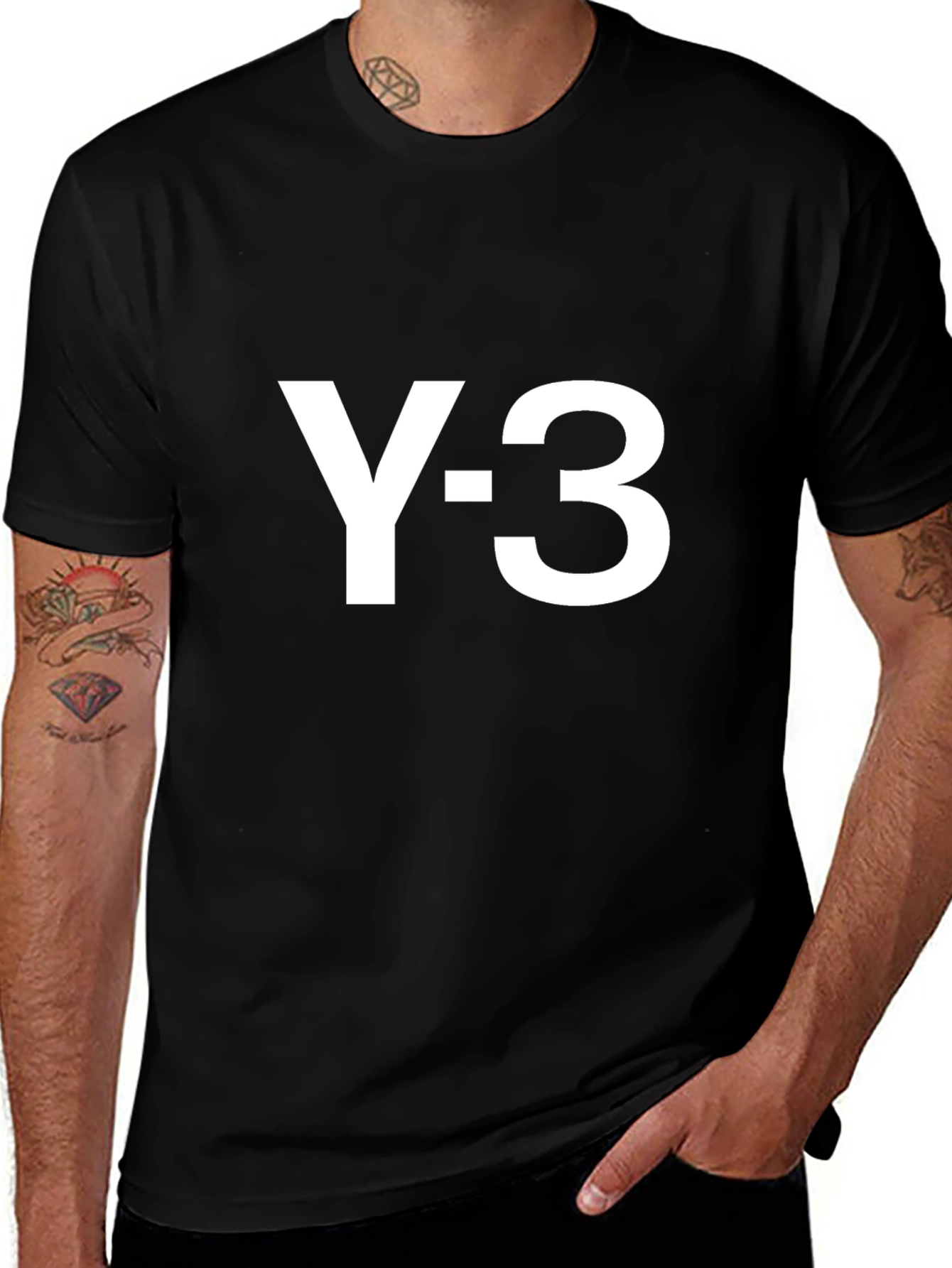 Y-3 Black Graphic Tee - Modern Streetwear