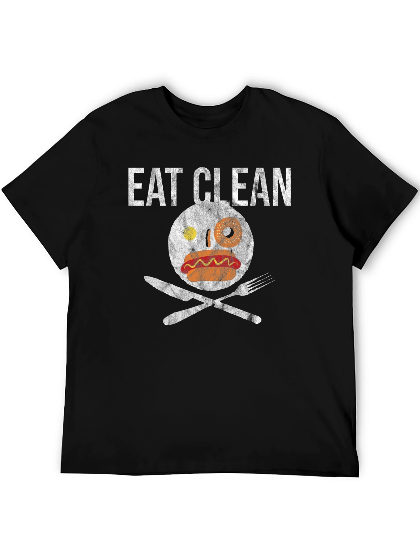 Eat Clean Graphic Tee Funny Foodie T-Shirt