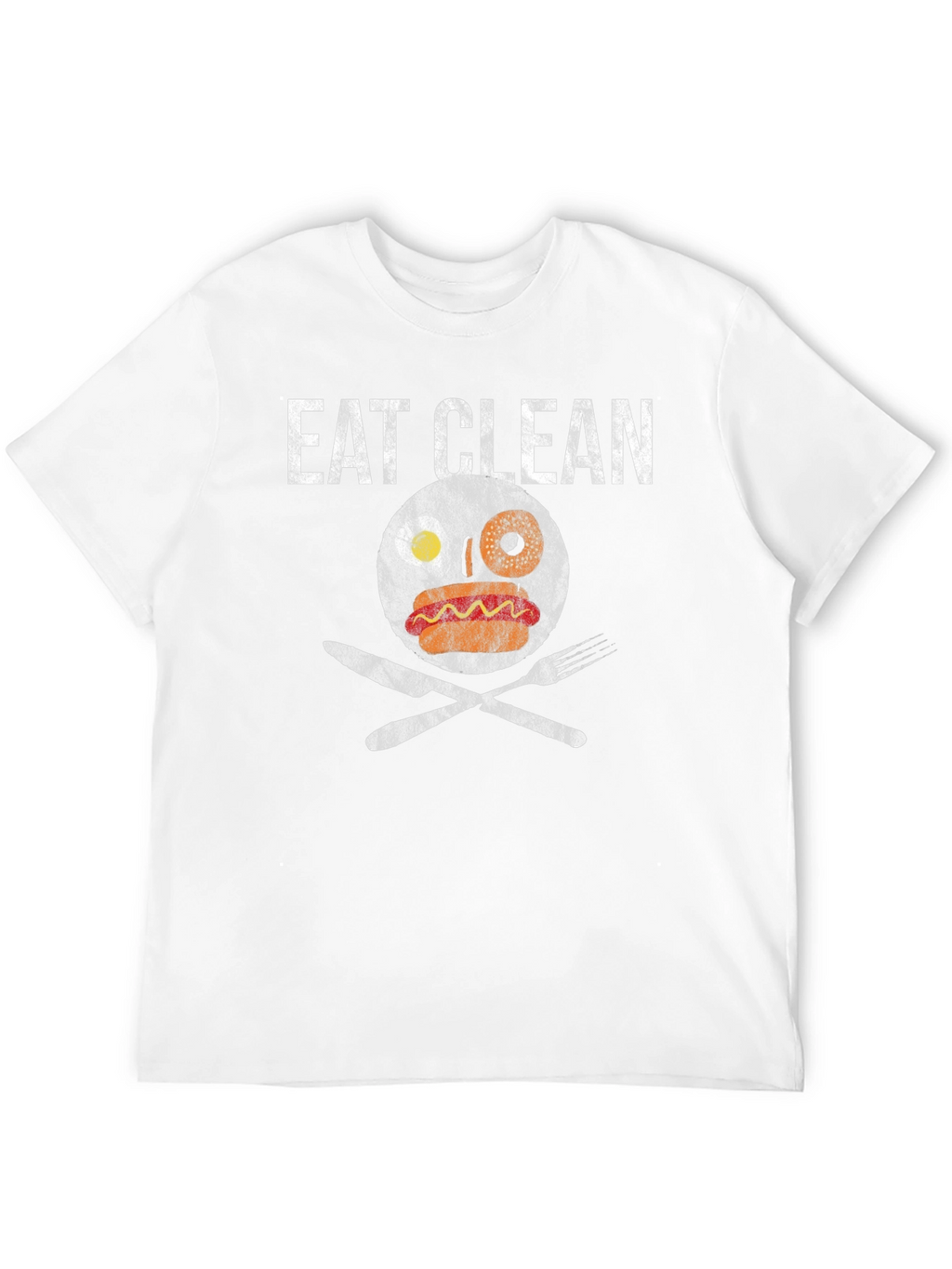 Eat Clean Graphic Tee Funny Foodie T-Shirt