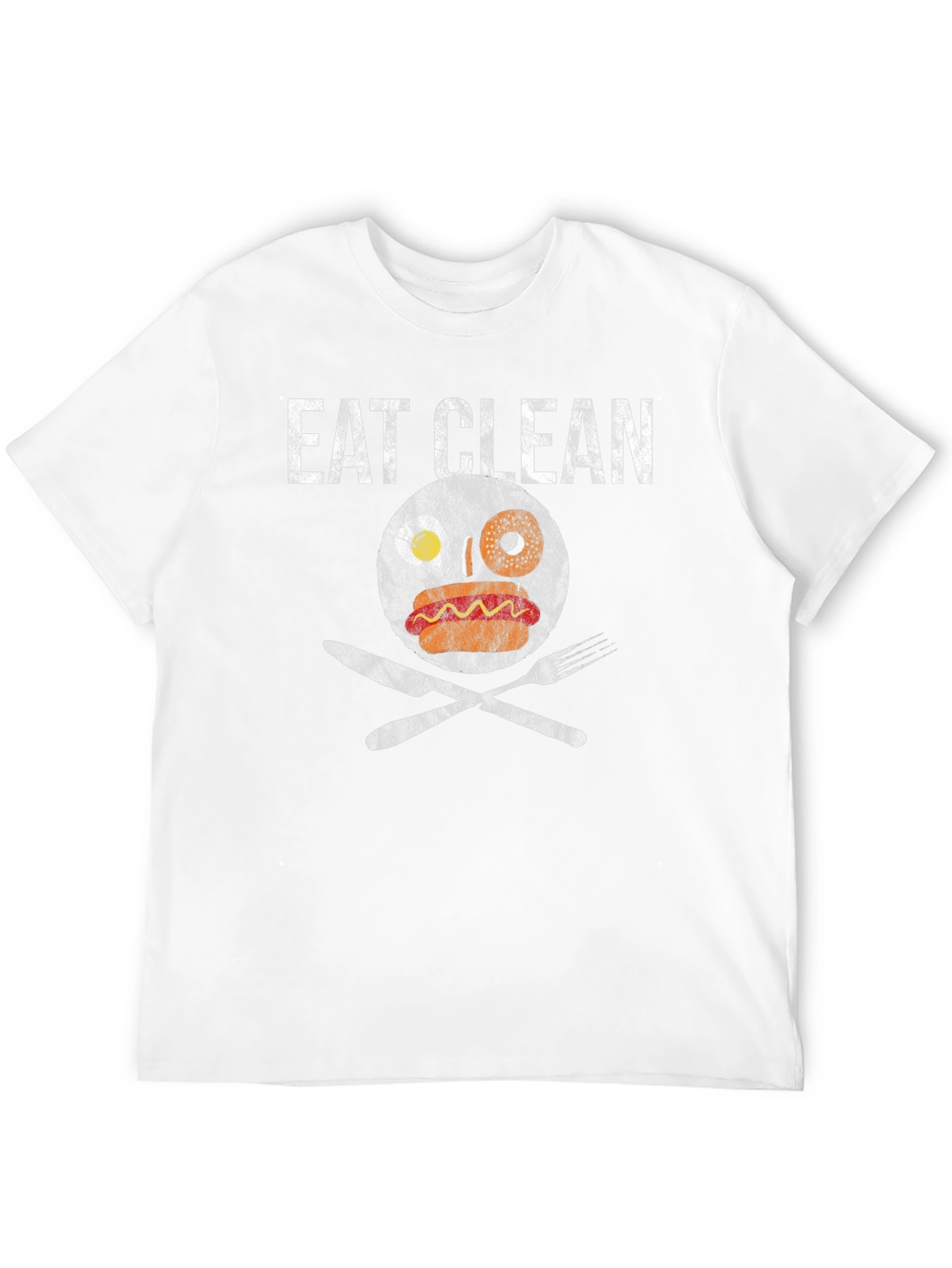 Eat Clean Graphic Tee Funny Foodie T-Shirt