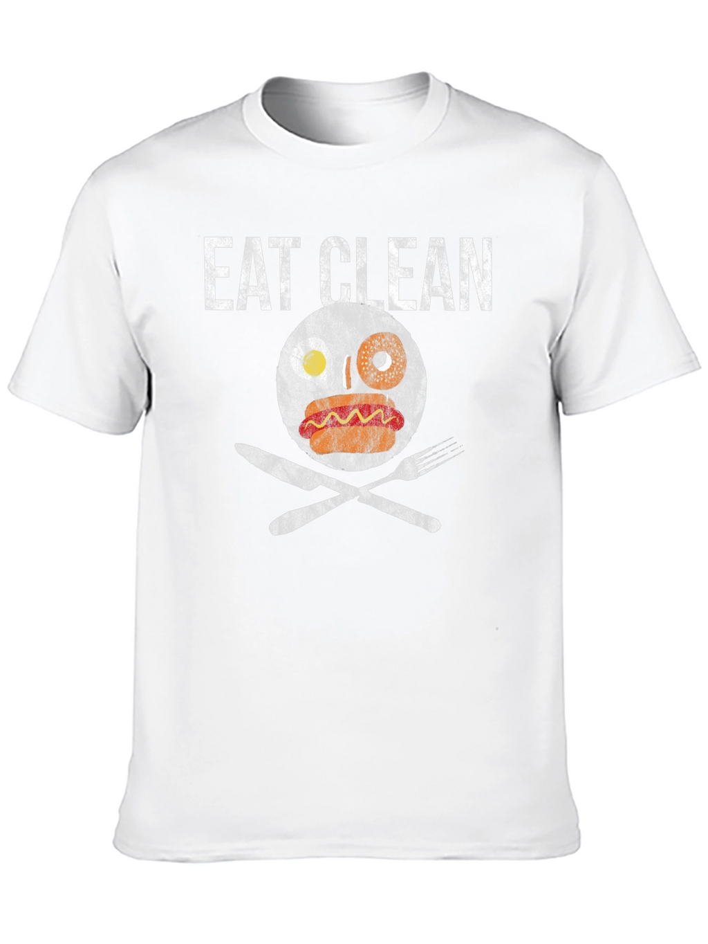 Eat Clean Graphic Tee Funny Foodie T-Shirt