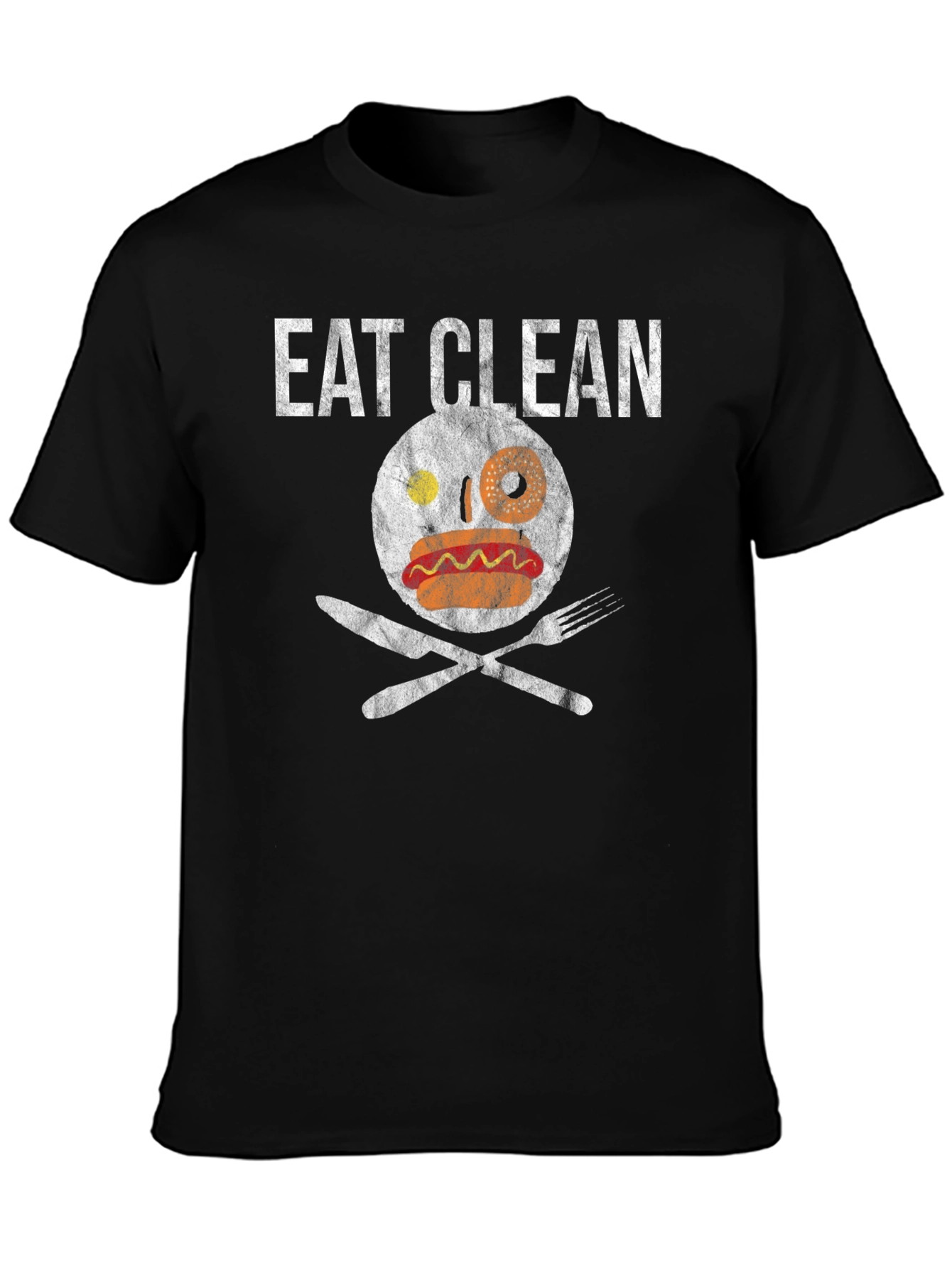 Eat Clean Graphic Tee Funny Foodie T-Shirt