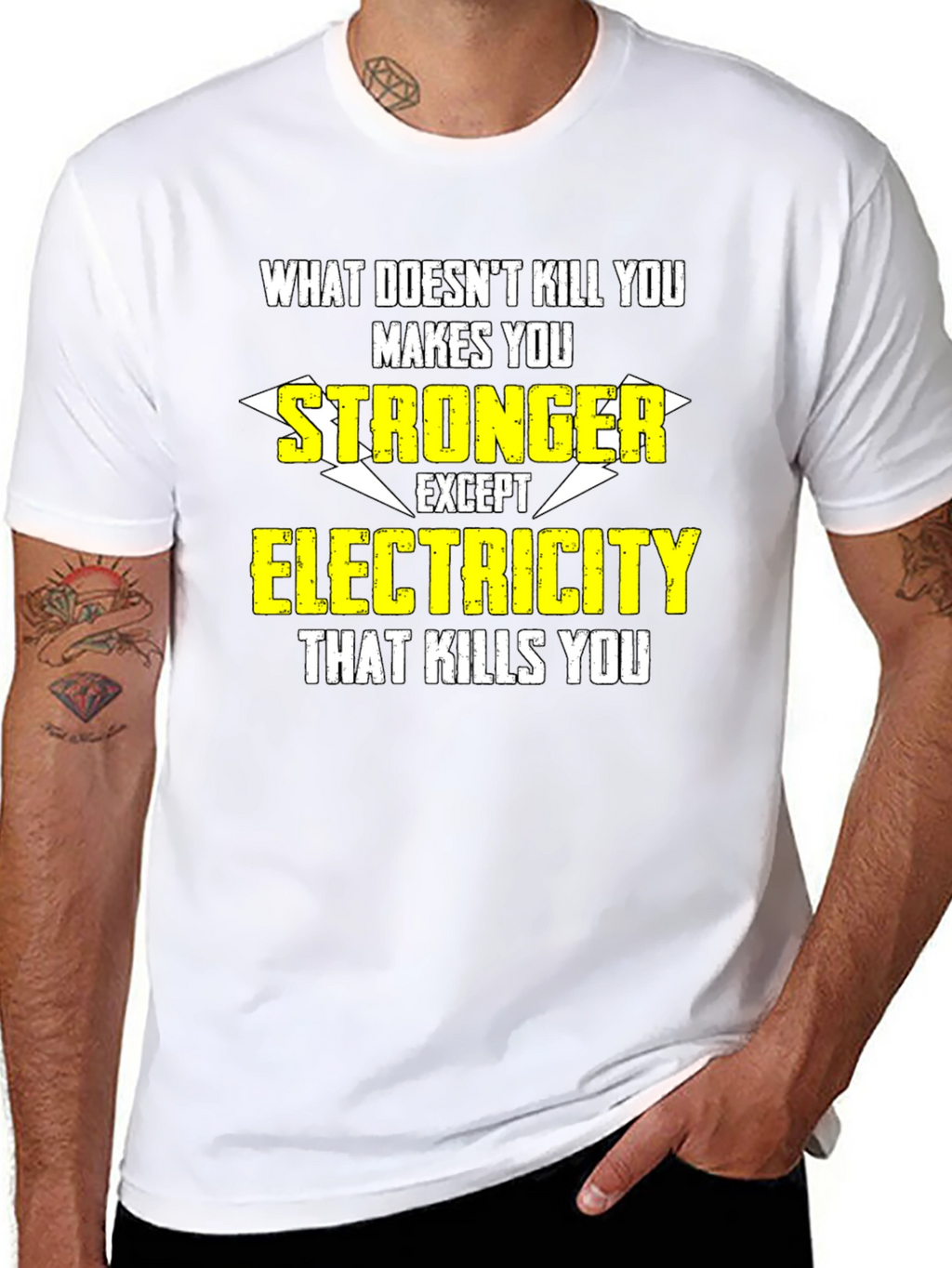 Funny Electrician T-Shirt: What Doesnt Kill You