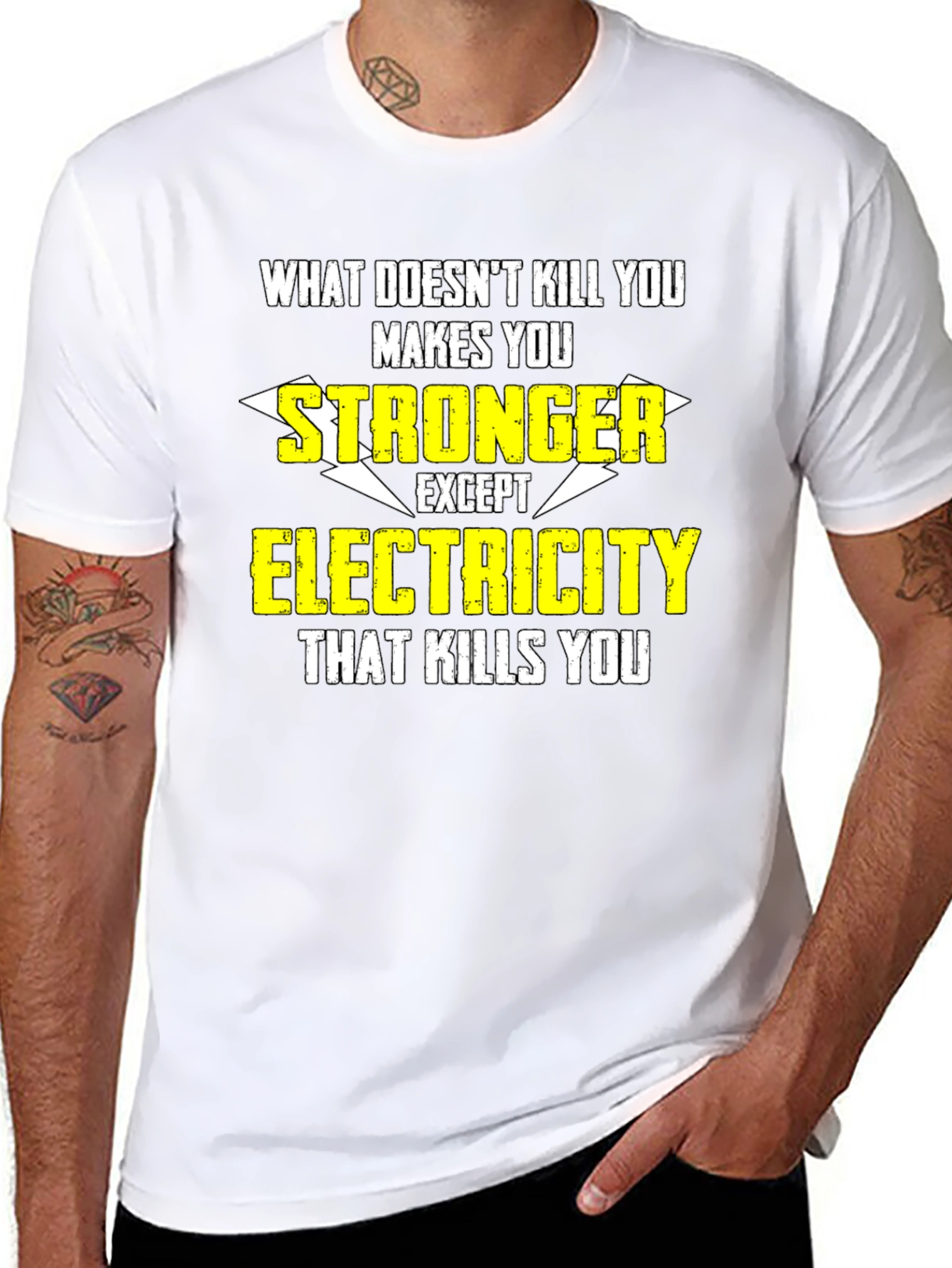 Funny Electrician T-Shirt: What Doesnt Kill You