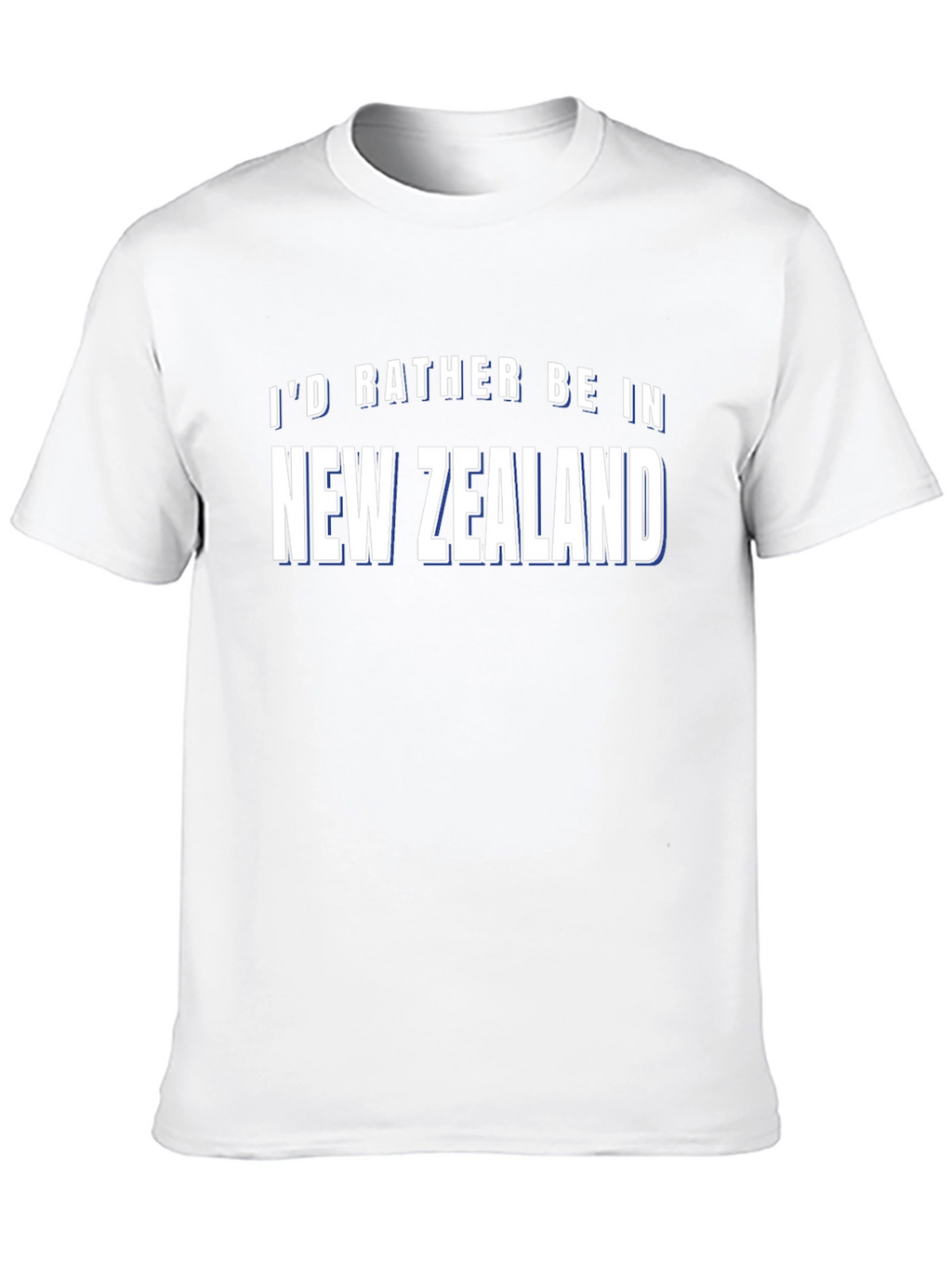 Id Rather Be In New Zealand Black T-Shirt