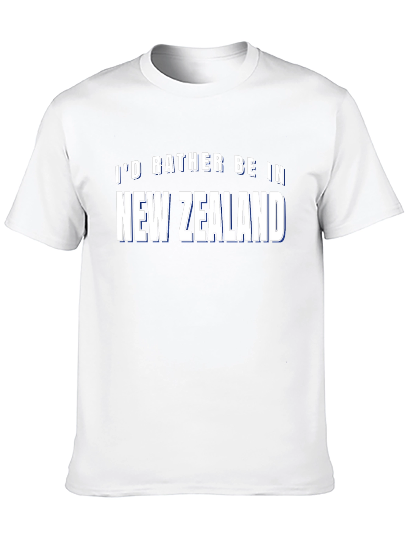 Id Rather Be In New Zealand Black T-Shirt