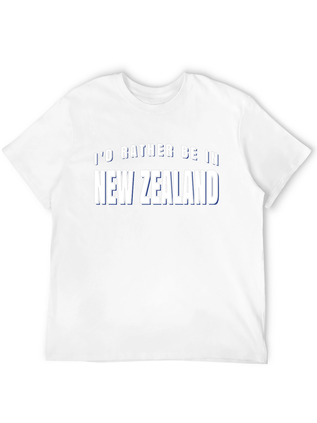 Id Rather Be In New Zealand Black T-Shirt