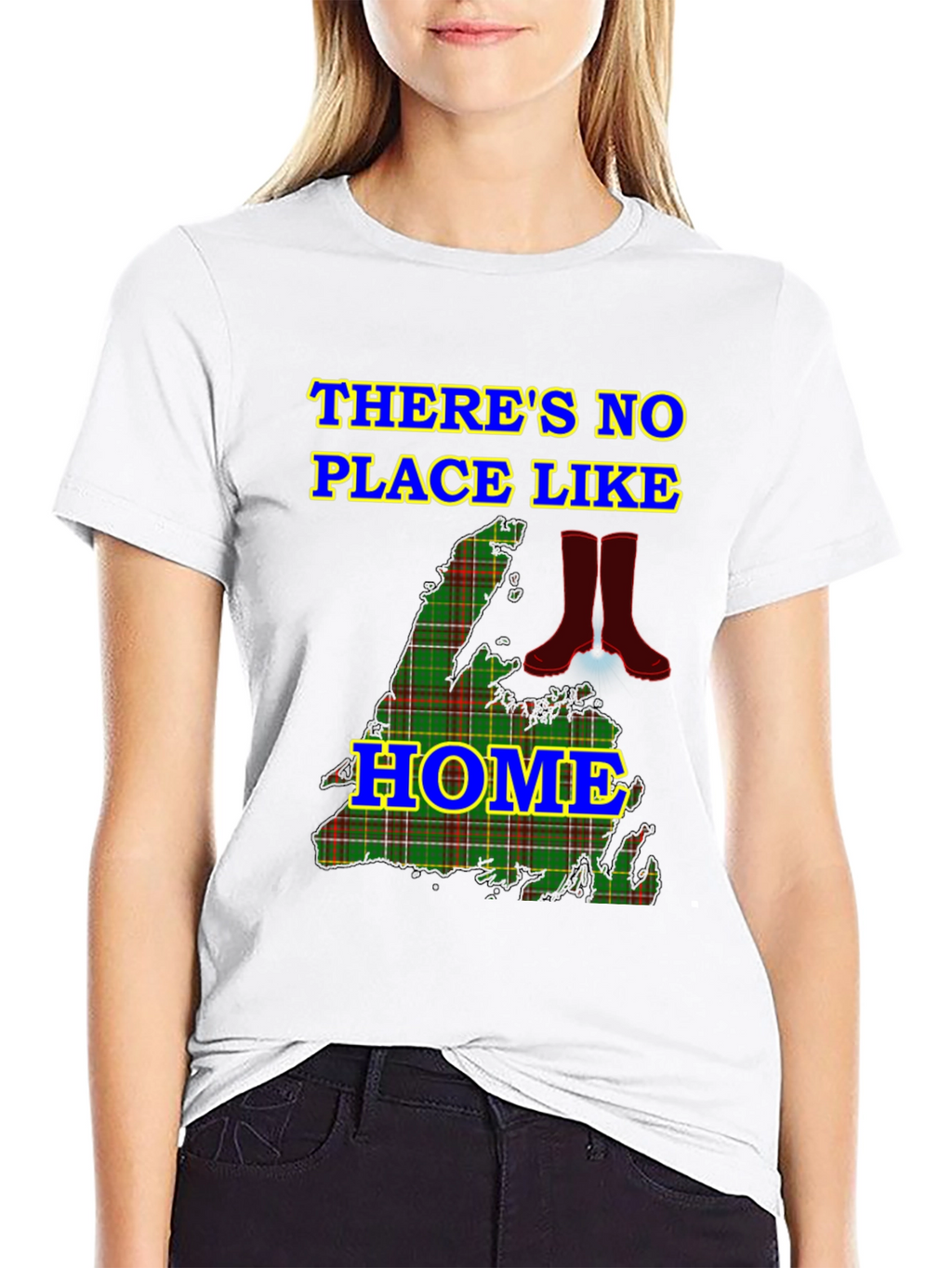 Nova Scotia Plaid Theres No Place Like Home T-Shirt