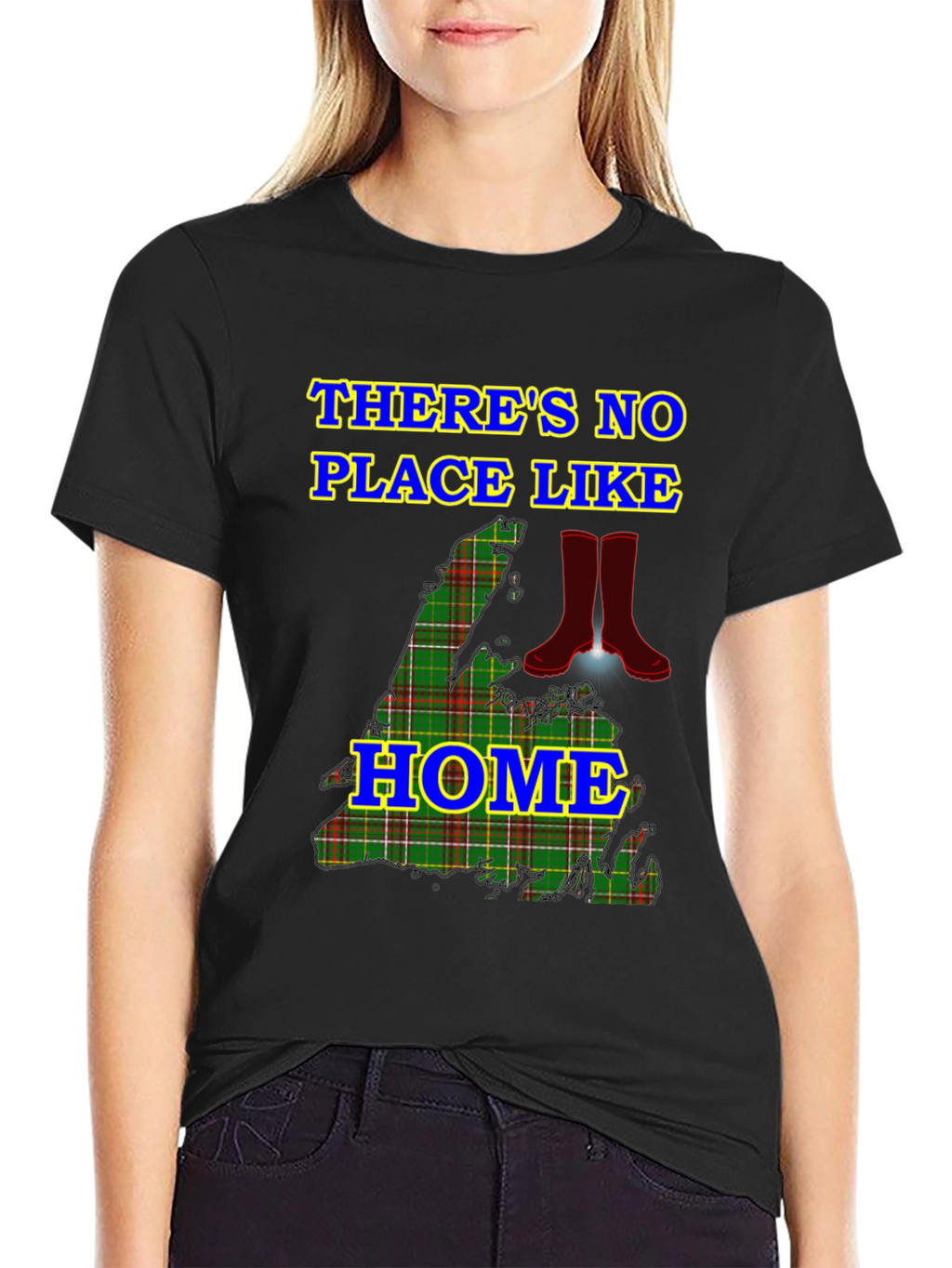 Nova Scotia Plaid Theres No Place Like Home T-Shirt