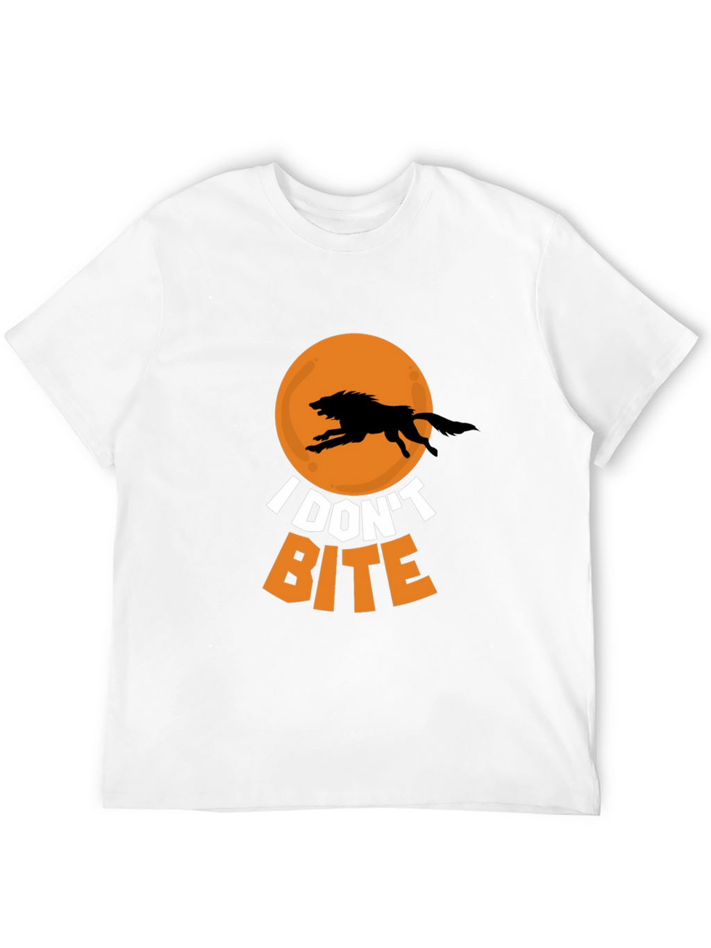 I Dont Bite Wolf Graphic Tee - Black