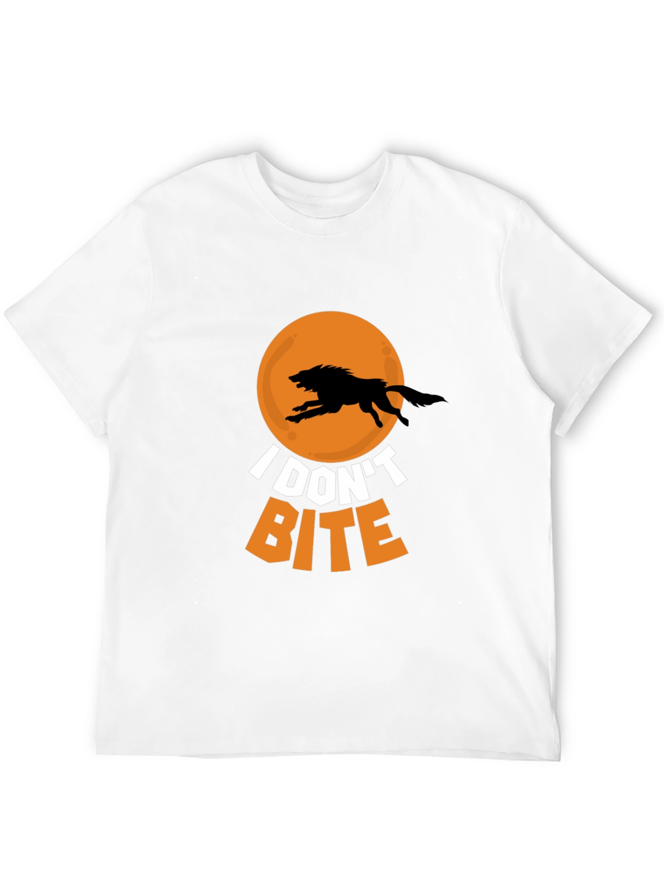 I Dont Bite Wolf Graphic Tee - Black