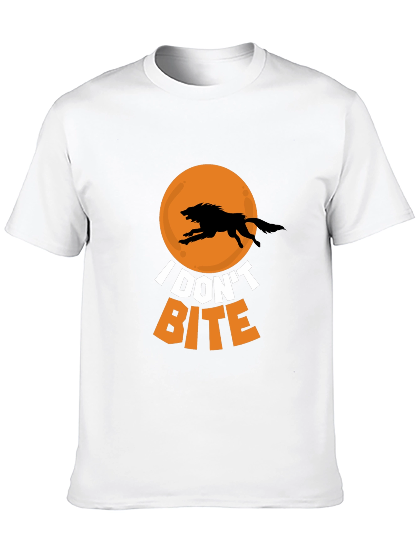 I Dont Bite Wolf Graphic Tee - Black
