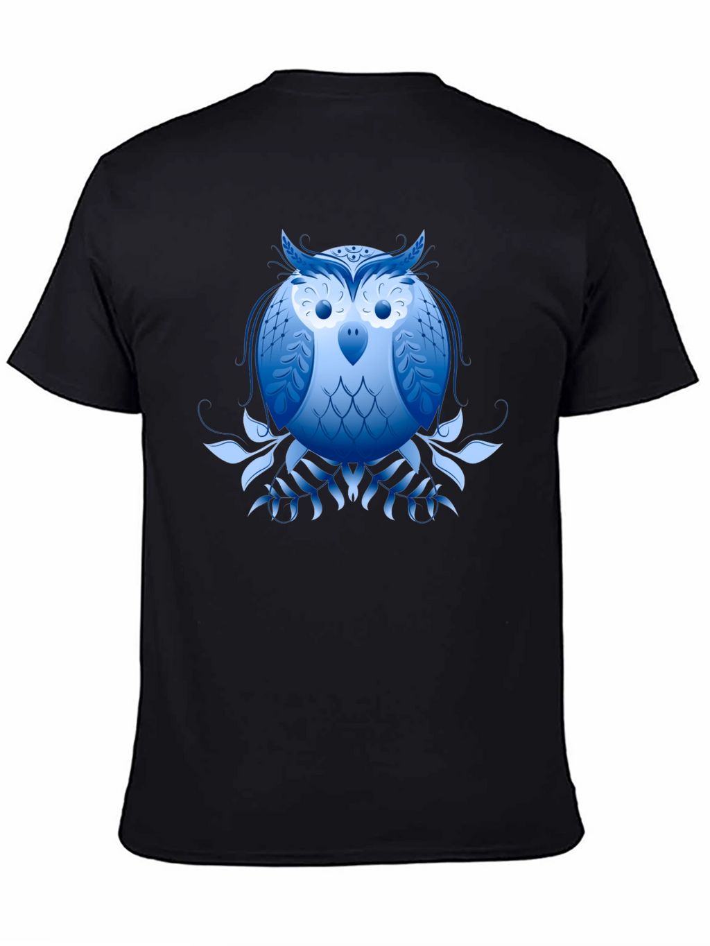 Blue Owl Graphic Black T-Shirt