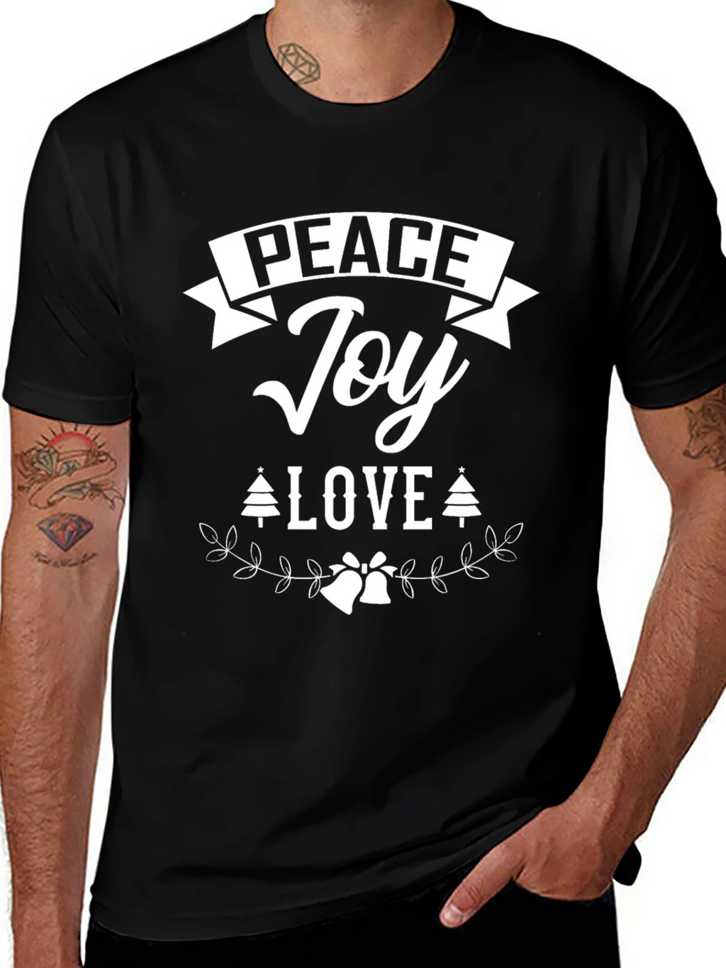Peace Joy Love Graphic T-Shirt Holiday Season