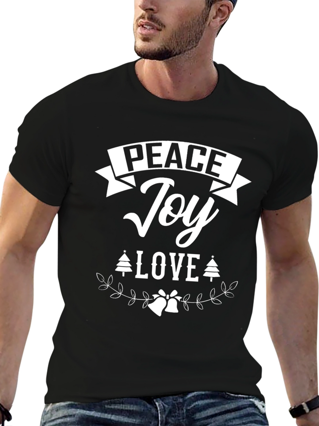 Peace Joy Love Graphic T-Shirt Holiday Season