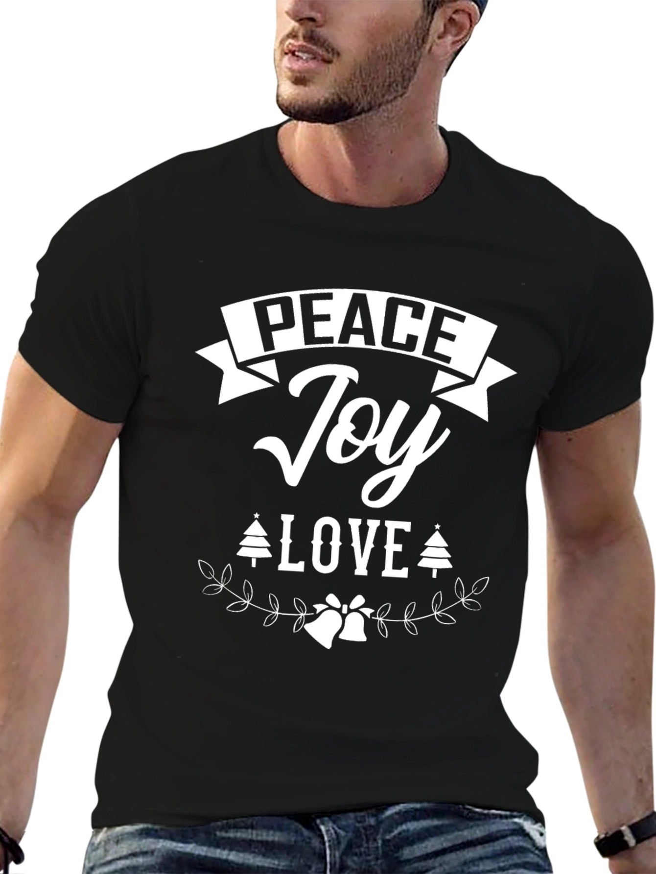 Peace Joy Love Graphic T-Shirt Holiday Season