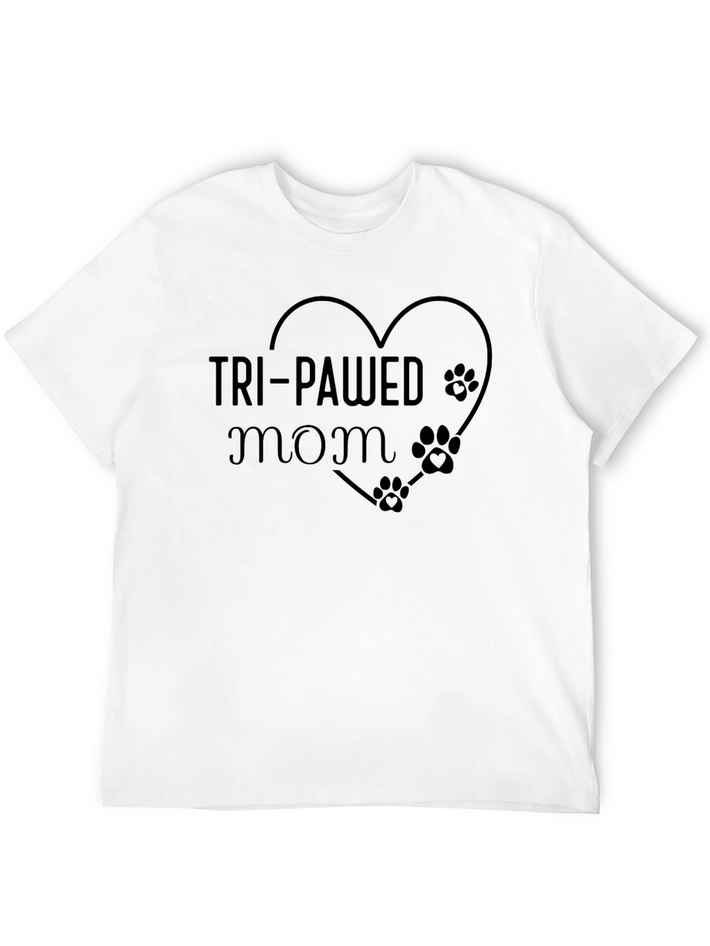 Tri-Pawed Mom T-Shirt - Animal Lovers Tee