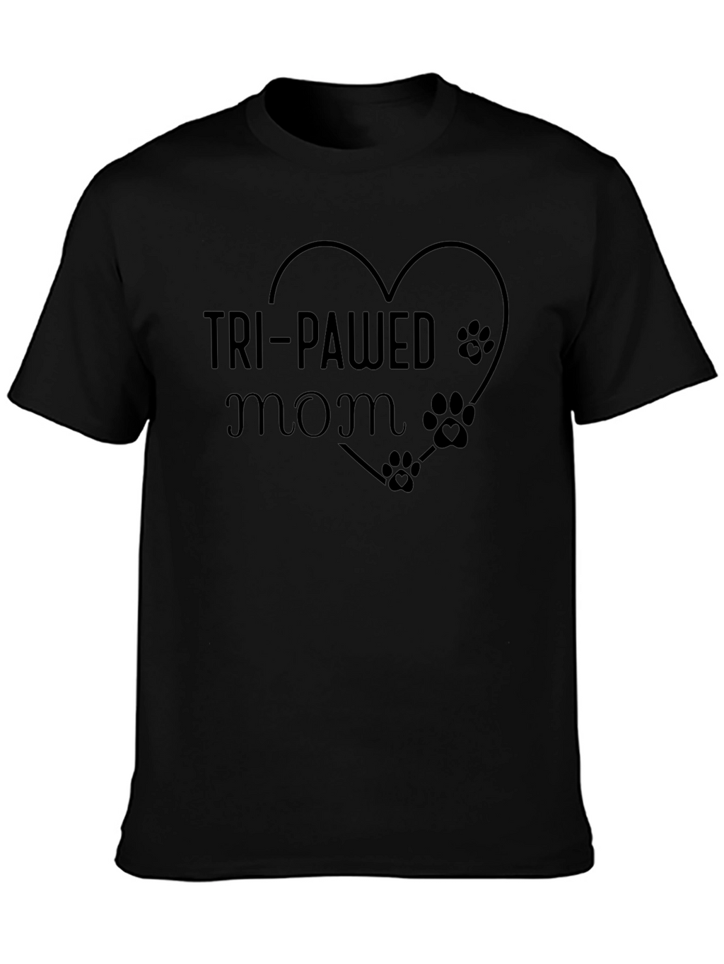 Tri-Pawed Mom T-Shirt - Animal Lovers Tee