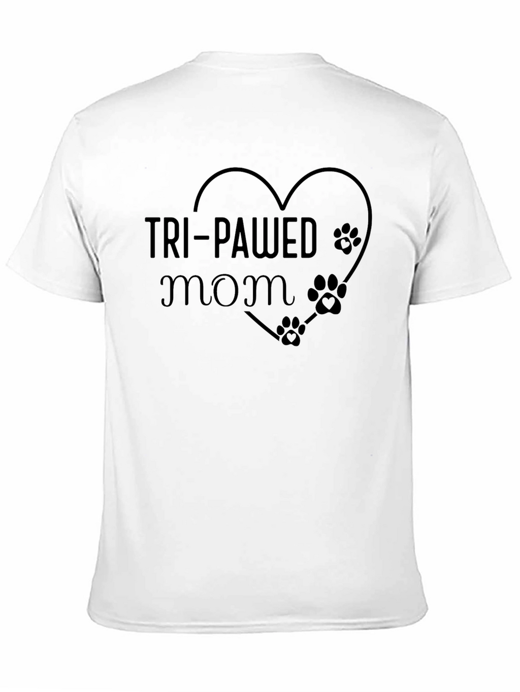 Tri-Pawed Mom T-Shirt - Animal Lovers Tee