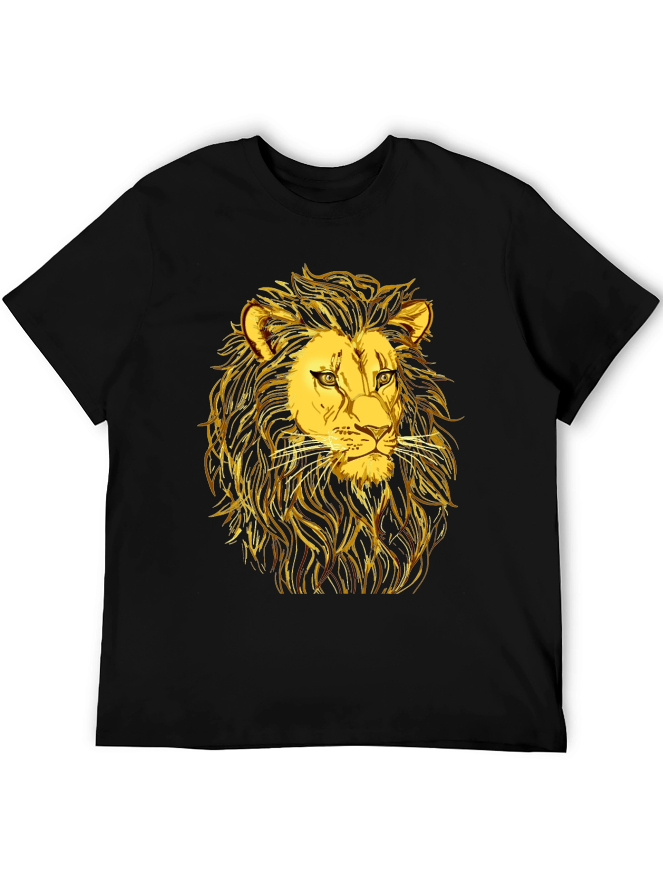Golden Lion Graphic Black T-Shirt