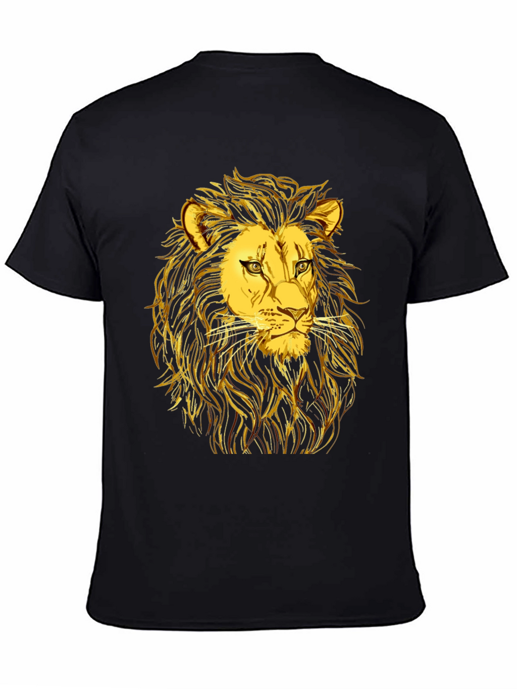 Golden Lion Graphic Black T-Shirt