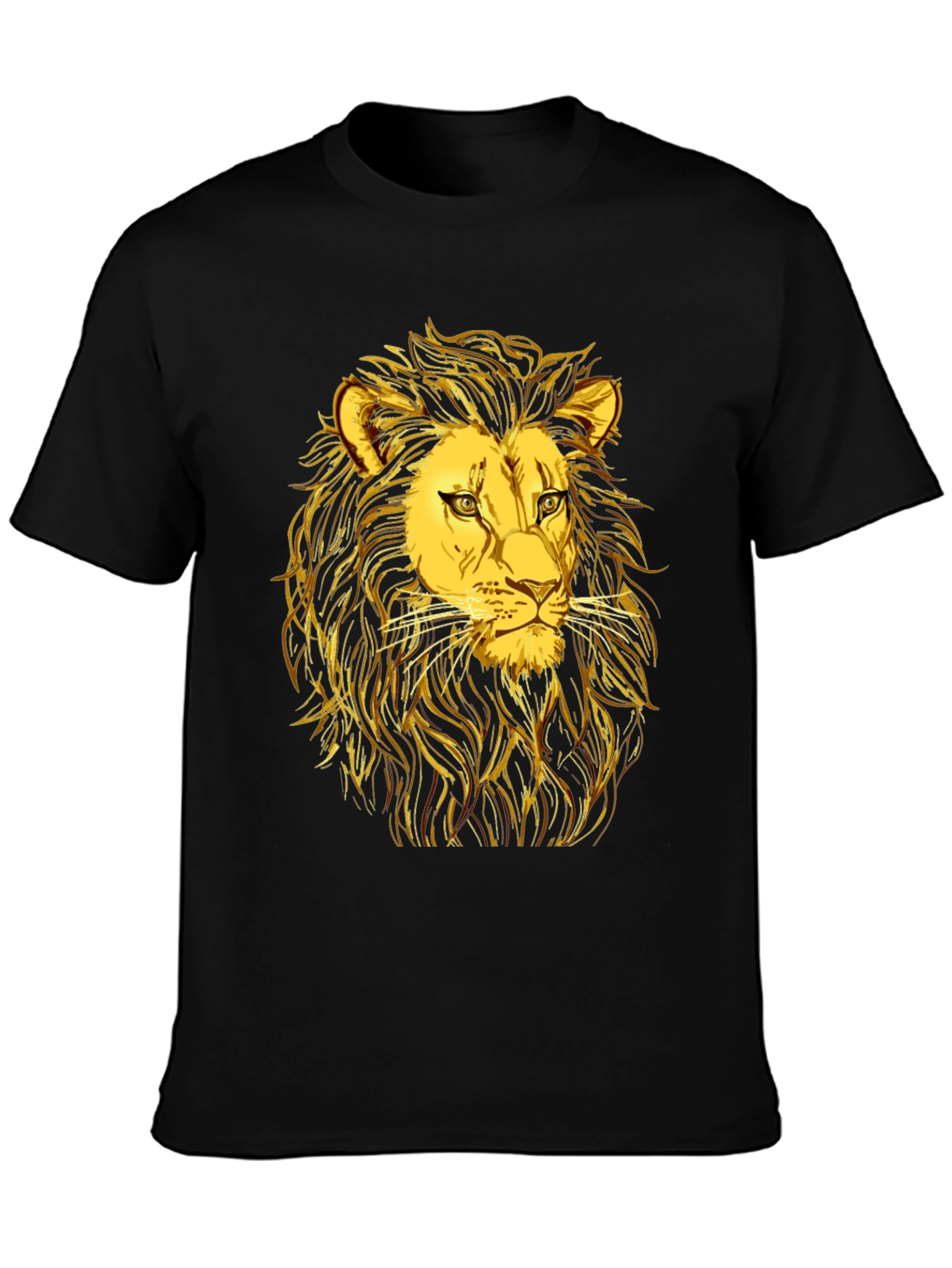 Golden Lion Graphic Black T-Shirt