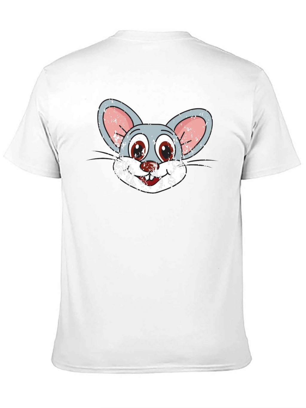 Cartoon Mouse Graphic Tee - Novelty Print T-Shirt